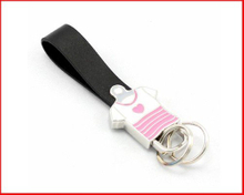 高优质 衣服 皮制钥匙圈 时尚钥匙扣 皮制锁匙圈 可加印Logo 工厂低价提供