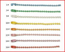 廠家直銷 彩色珠鏈 米珠鏈 長短珠鏈 Diy項鍊首飾配件 金屬圓珠鏈